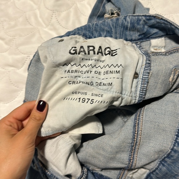 Garage distressed overall jeans size xs or 0 - Picture 3 of 6